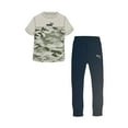 thumbnail image 3 of Puma Boy's All Day Comfort 2 Piece Tee and Jogger Set (White/Navy, 18M), 3 of 3