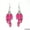 Hot Pink, variant on 6829-EP-Teal  Faceted Metallic Lucite Cluster Earrings