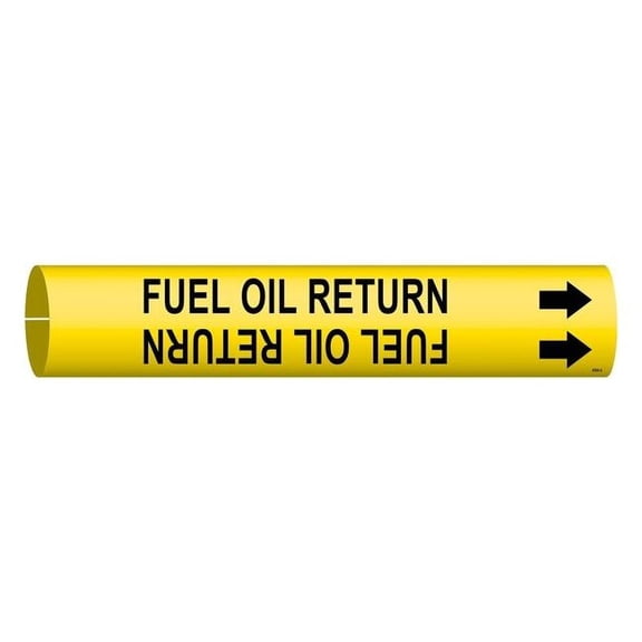 Brady Pipe Mrkr,Fuel Oil Rtn,13/16in H,4/5in W 4064-A