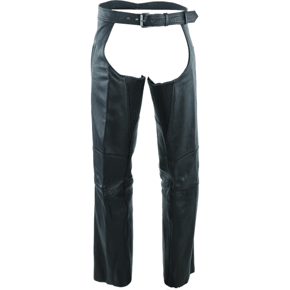 River Road Longhaul Leather Chaps Black - 3XL