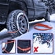 thumbnail image 4 of Cadenas de nylon reutilizables universales para tracción invernal | Cadenas de arena antideslizantes para barro de nieve | Para ruedas de 18-32 pulgadas | Empuñadura de ranura profunda | Fácil de, 4 of 8