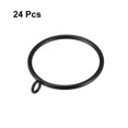 thumbnail image 3 of Unique Bargains Curtain Rings Metal 55mm Inner Dia Drapery Ring for Curtain Rods Black 24 Pcs, 3 of 3