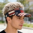 thumbnail image 4 of Mens Visor Cap Wig Adjustable Baseball Cap Golf Hats with Fake Hair, 4 of 5