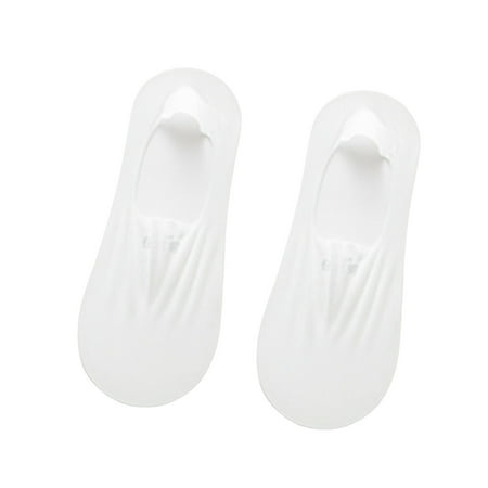 

Zhiyuan 1 Pair Quick Drying High Elasticity Invisible Socks Ice Silk Non-slip Seamless Thin Boat Socks for Daily Wear