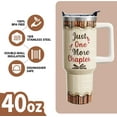 thumbnail image 5 of Book Lover Gifts 40oz Tumbler with Handle and Lid Straw, Stainless Steel Double Walled Vacuum Insulated Cup, Bookworm Birthday Gifts for Women Men, Books Water Bottle for Girls 1PC, 5 of 7