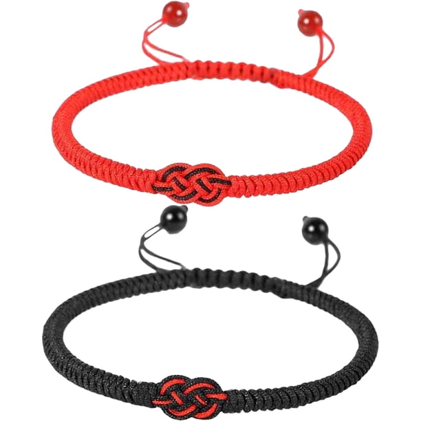 KAKOWELY 2 pulseras de pareja hechas a mano, trenzadas, a juego.