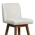 thumbnail image 2 of Armen Living Basila Swivel Bar or Counter Stool in Brown Oak Wood Finish with Beige Fabric, 2 of 8