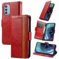 thumbnail image 1 of Case for Motorola Moto G51 Cover Leather Wallet Folio Case Book Design Flip Magnetic Closure - Red, 1 of 5