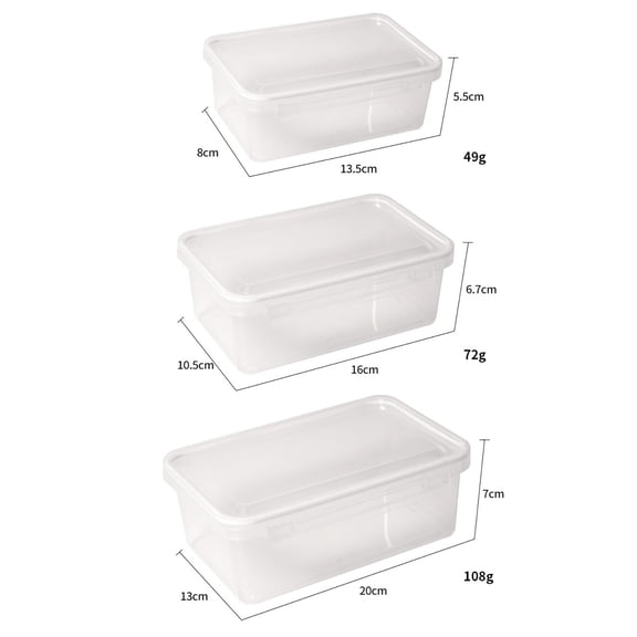 Clearance Sale | 3-Pack Stackable Plastic Food Storage Containers with Lids, Leakproof for Meal Prep and Leftovers