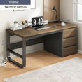 thumbnail image 1 of Bedroom Modern Book Desk Desktop Tables Writing Tables With Drawer Luxury Minimalist Household Simple Computer Furniture My Lux Decor Round, 1 of 15