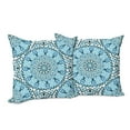 thumbnail image 6 of Ambesonne Moroccan Throw Pillow Cover 2 Pack, Geometrical Mosaics, 20", Blue White, 6 of 6