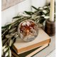 thumbnail image 5 of Adorno navideño de vitral para árbol de Navidad | Recuerdo redondo de cerámica para el árbol o para exhibir en el hogar | Cinta dorada para colgar | Decoración festiva para interiores, 5 of 5