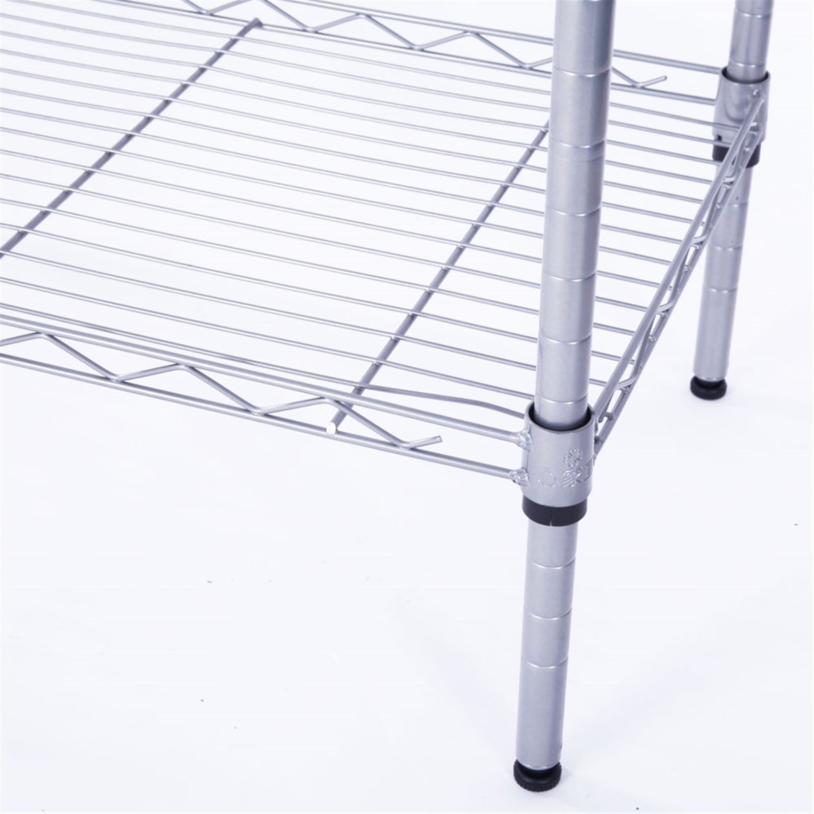 Lowestbest 5-Tier Steel Wire Shelving, Metal Storage Rack, 30" W x 14" D x 60" H, Silver Gray Lowestbest 5-Tier Steel Wire Shelving, Metal Storage Rack, 30" W x 14" D x 60" H, Silver Gray