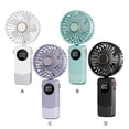 thumbnail image 4 of Inteprter Ventilador recargable Mini ventilador de cuello batería de larga duración 90° ajustable ventilador de portátil Electrodomésticos Lavanda 1200M, 4 of 6