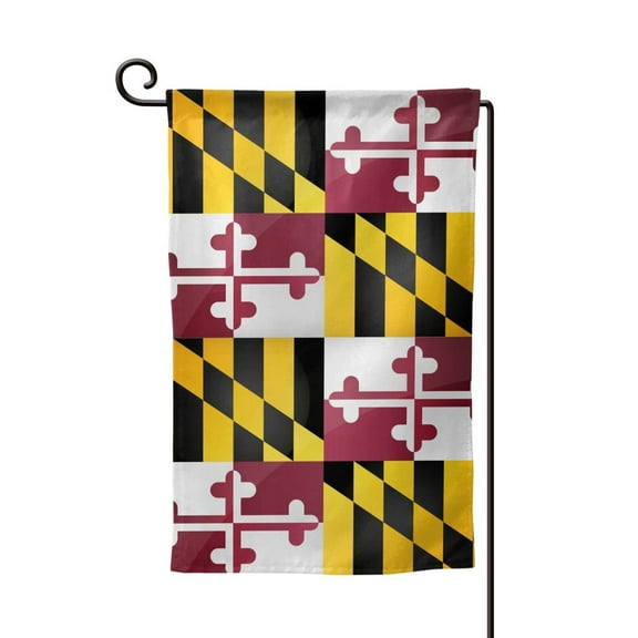 Flag Of Maryland Double Sided Garden Flag for Indoor Outdoor Decorations 12.5 * 18 Inches Square