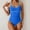 Blue#3, variant on 2025 Clearance Items under $5.00 LEBONYARD Tankini Swimsuits for Women,Women Solid Color Backless Strap Bikini Swimsuit Mesh Bikini Set Purple M