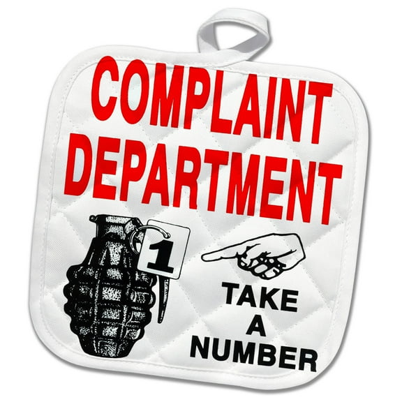 3dRose Complaint Department. - Pot Holder, 8 by 8-inch