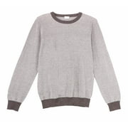 Luciano Barbera Men's 18 Mid Brown Grain Stitch Knit Sweater Pullover - L/XL
