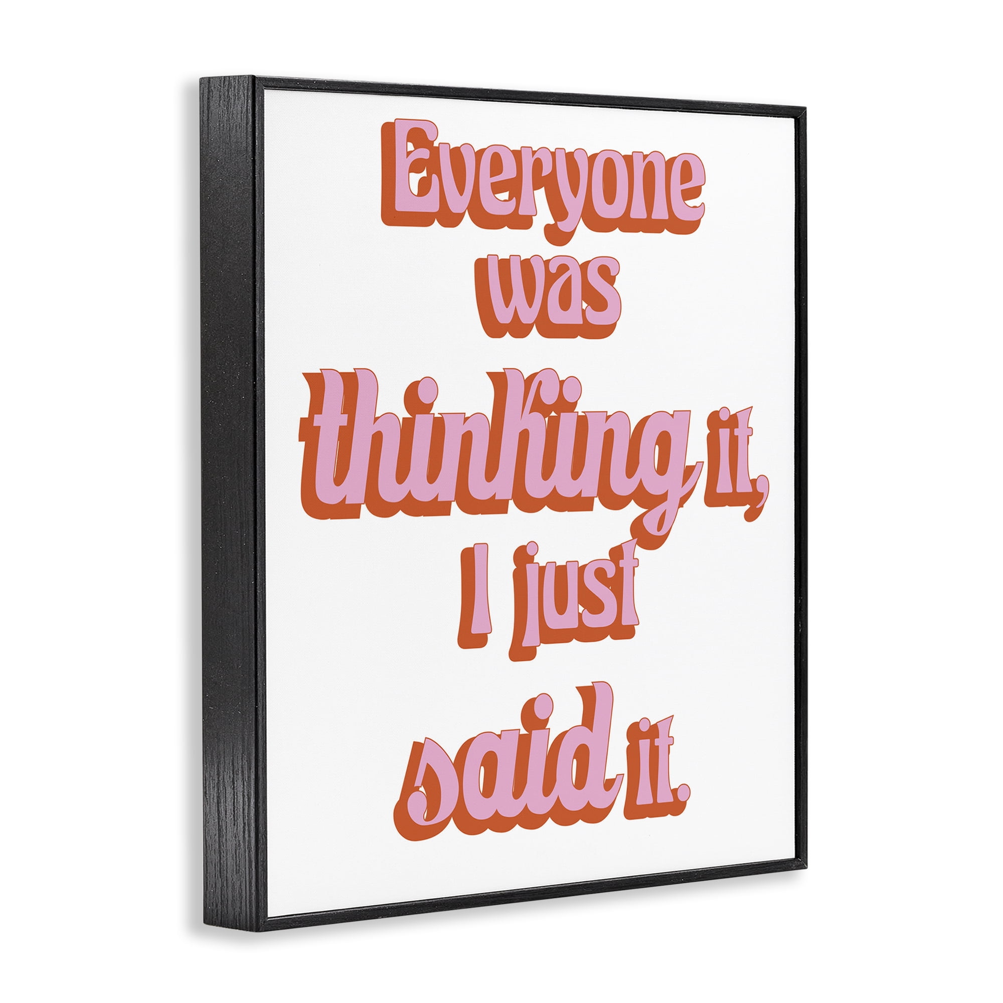 Stupell Industries Everyone Was Thinking It Black Framed Giclee Art, design by Elizabeth Medley