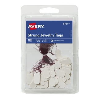 Avery Price Tags with String Attached, 11.5 pt. Stock, 4-3/4 x 2-3/8,  1,000 Manila Hang Tags (12605) 