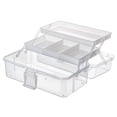 thumbnail image 1 of Multipurpose Storage Case, 3Layer Craft Box with Handle Clear Organizer, 1 of 5