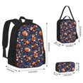 thumbnail image 2 of Easygdp Cute Foxes Mochila para Niños y Niñas con Set de Caja de Almuerzo y Estuche para Lápices 3 en 1, Mochila Escolar Estampada para Adolescentes, 2 of 7