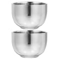 thumbnail image 1 of 2 Pcs Bols à Raser pour Hommes Bols Moussants pour Savon Maison Barbier Argent, 1 of 9