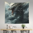thumbnail image 2 of Pofeuu Cloud White Dragon Print Wall Tapestry Decoration Wall Hanging Tapestry 60 x 51 Inch, 2 of 6