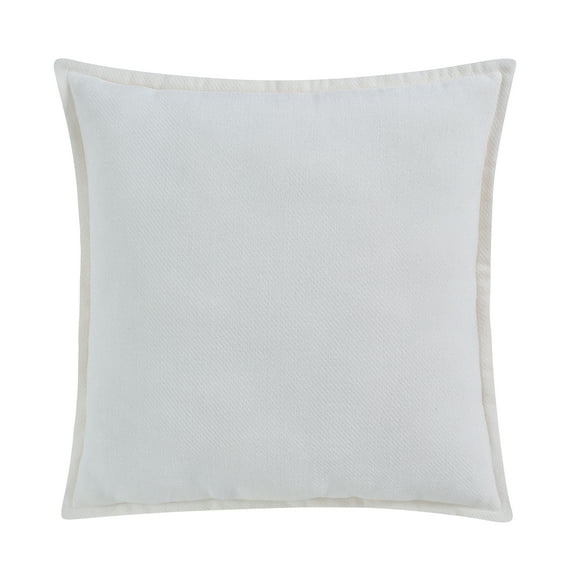 Mainstays Oversized Chenille Decorative Pillow with Flange, Vanilla Dream, 22" x 22"