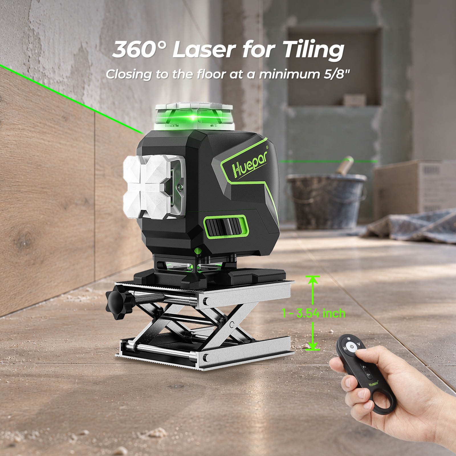 Huepar 4D 16-Line Green Laser Level photo 6