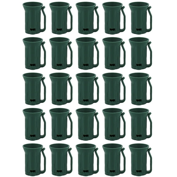 Green C7 Replacement Sockets for Christmas Lights, Outdoor Light Socket for SPT-1 Wire Strings | 25 Pack