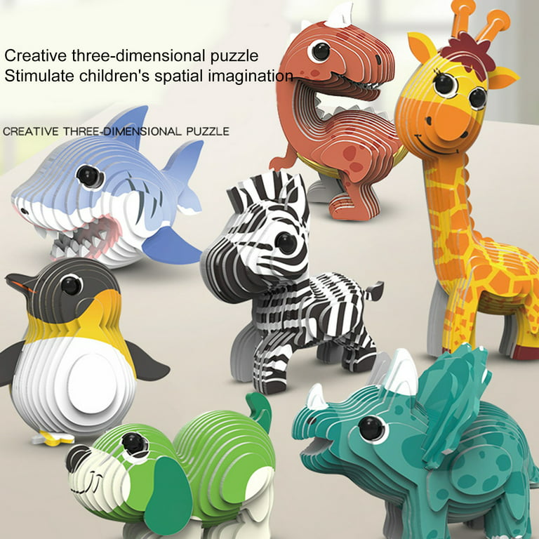 3D Puzzle Set DIY Educational Creative Puzzle Toys Set Puzzle Model Kit for  Kids