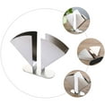 thumbnail image 4 of MasteelfCA 1pc Stainless Steel Tissue Storage Rack Desktop Sector Shaped Serviette Holder, 4 of 8