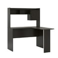 Mainstays LShaped Desk with Hutch, Espresso