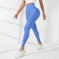 thumbnail image 5 of Anti Cellulite 3D Leggings Compression Resistance Band Leggings for Women Butt Lifting Scrunch Butt Yoga Pants Sky Blue L, 5 of 9