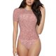 thumbnail image 1 of Balery Rose Gold Pink Glitter Body de cuello redondo de manga corta para mujer Tops de manga corta Tops básicos-Large, 1 of 7
