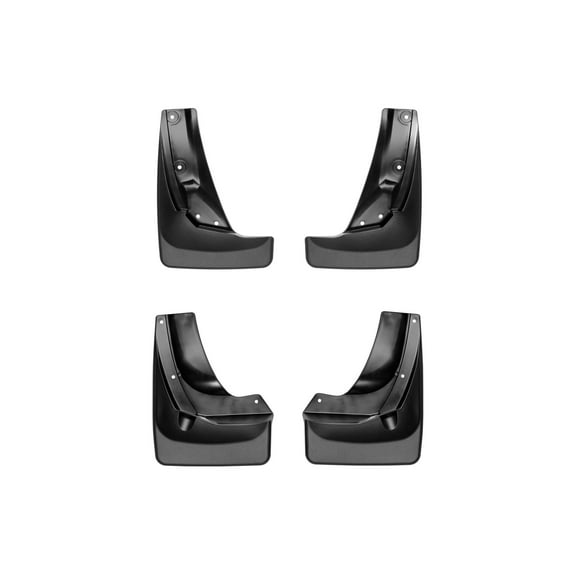 WeatherTech Custom No Drill Splash Guard MudFlaps compatible with 2017-2020 Honda Ridgeline, Front & Rear Set - Black