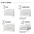 thumbnail image 4 of Child Craft Hampton 4-in-1 Convertible Crib, Flat Top Panel Design, 3 Mattress Heights, Matte White, 4 of 7