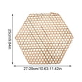 thumbnail image 2 of Bamboo Hexagon Placemat, Natural Woven Table Mat Heat Insulation Pad, Anti-Slip Dining Protector, 1-Pack, 2 of 8