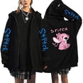 thumbnail image 1 of Suéter de gran tamaño Ropa de mujer Envío gratis Patrón de Disney Lilo & Stitch Sudadera con capucha con cremallera Otoño Invierno Abrigo cálido de manga larga, 1 of 4