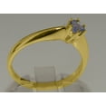 thumbnail image 4 of LBG British Made Classic 18k Yellow Gold Natural Tanzanite Womens Engagement Ring - 33 size options - Size 5.25, 4 of 7