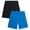 Black/French Blue, variant on Boys Athletic Shorts - 2 Pack Performance Mesh Jersey Gym Shorts with Elastic Waistband (8-16)