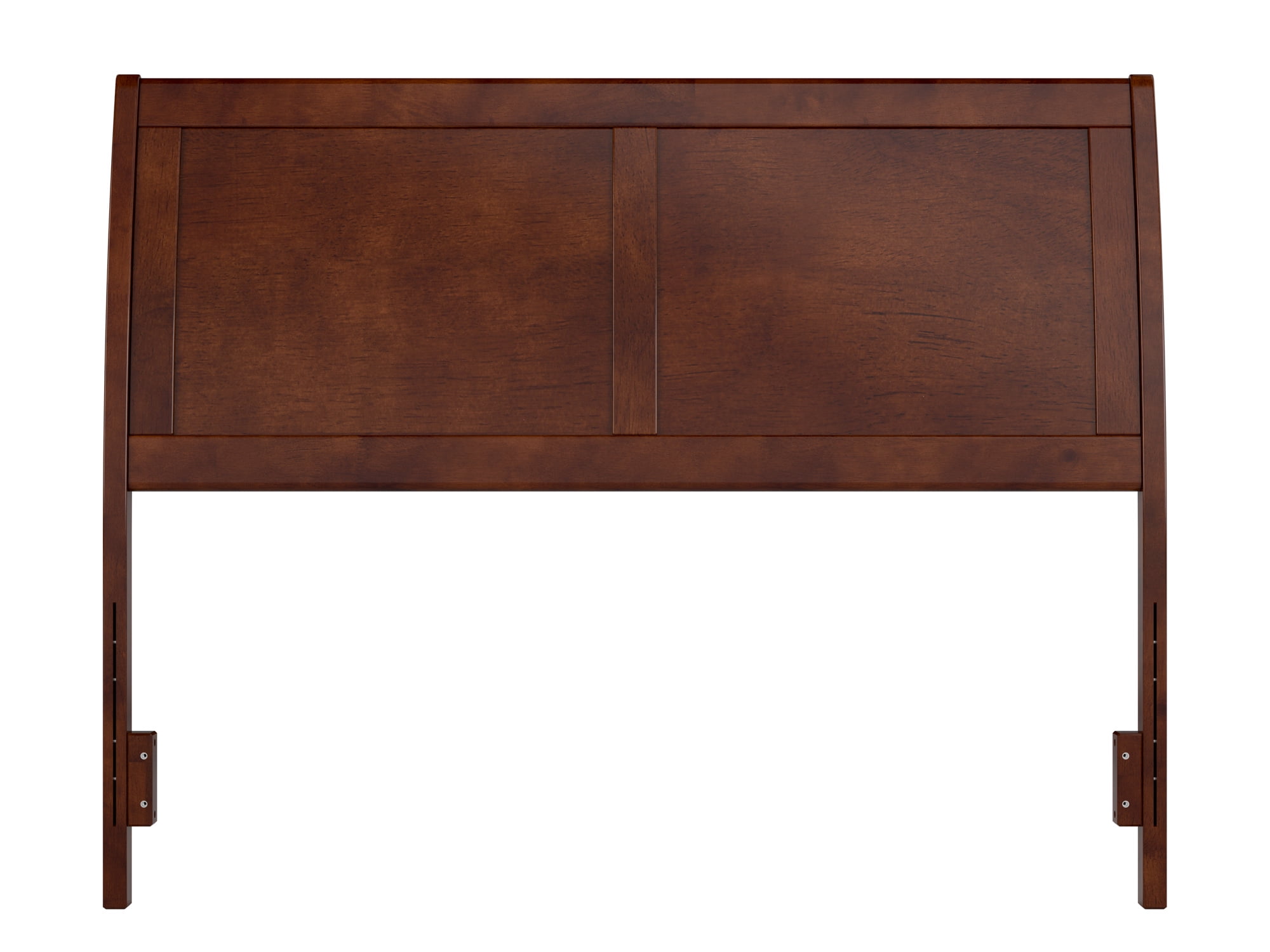 AFI Portland Full Sleigh Solid Wood Panel Headboard with Attachable Charger, Walnut