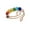 Golden, variant on Mightlink Rotatable Colorful Beads Ring Stress Anxiety Relief Open Adjustable Men Women Finger Ring Fashion Jewelry Accessories Christmas New Year Gift