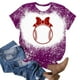 thumbnail image 4 of Fiudx Ofertas Flash Artículos En Oferta Camisa Superior Informal de Manga Corta con Cuello Redondo y Estampado Informal y Moderno para Mujer, 4 of 4