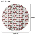 thumbnail image 6 of Red Christmas Farm and Truck Pattern Round Tablecloth 60"x60",Wrinkle Wipeable Table Cloth for Kitchen Dining Room Picnic Patio Party, 6 of 6