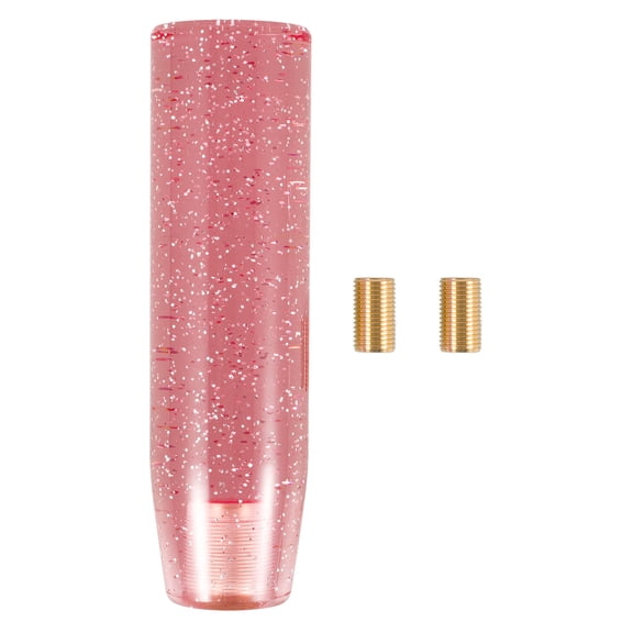 FONDOTIN 1Pack Pink Acrylic Manual Gear Shift Knob with Round Shape for Comfortable Grip