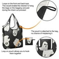 thumbnail image 4 of 5 Pack Foldable Shopping Bag,Black Halloween Ghost Silhouettes Reusable Grocery Bags with Pockets,Large Reusable Tote Bags with Handles Waterproof & Lightweight, 4 of 6