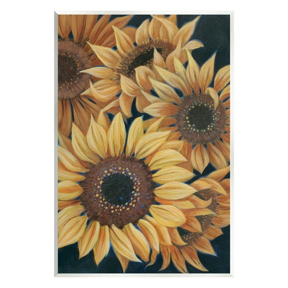 Stupell Industries Detailed Sunflower Blooms Botanical & Floral Painting Unframed Art Print Wall Art, 10 x 15