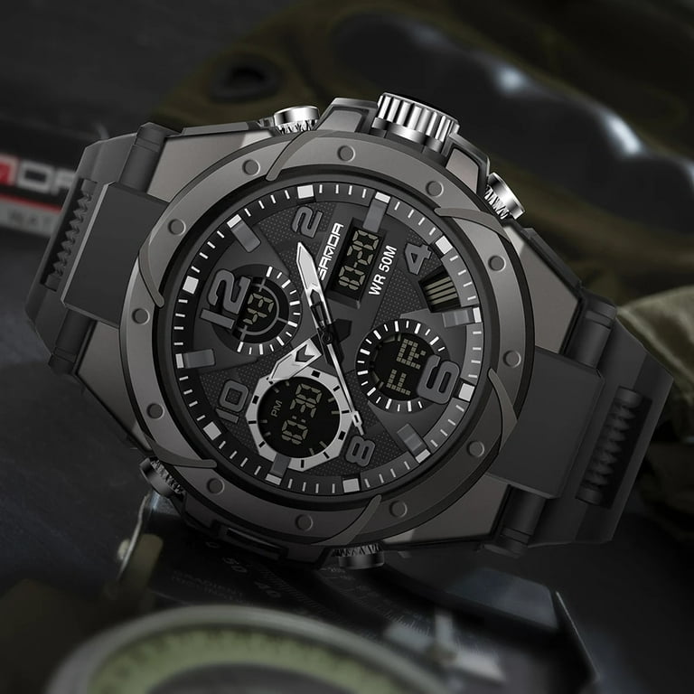 メンズウェア Black Watch Collared Snead SEIKO Solar 45MM Black Dial S-Steel Men's Watch SNE281